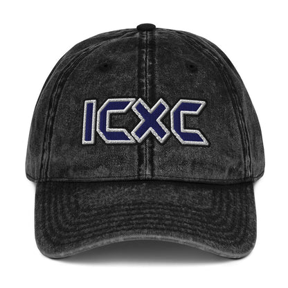 ICXC "Jesus Christ" Flat Embroidered Vintage Cotton Twill Cap - Inken Image