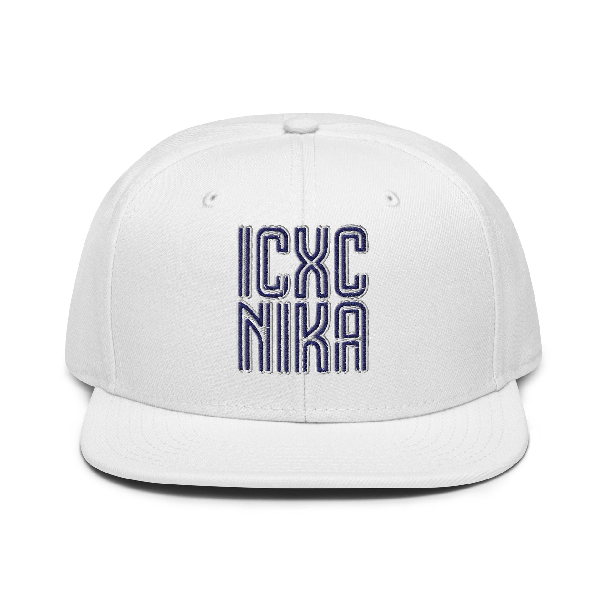 ICXC NIKA, Jesus Christ Victorious, Christian Flat Embroidered Snapback Hat - Inken Image