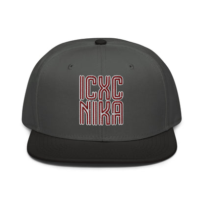 ICXC NIKA, Jesus Christ Victorious, Christian Flat Embroidered Snapback Hat - Inken Image