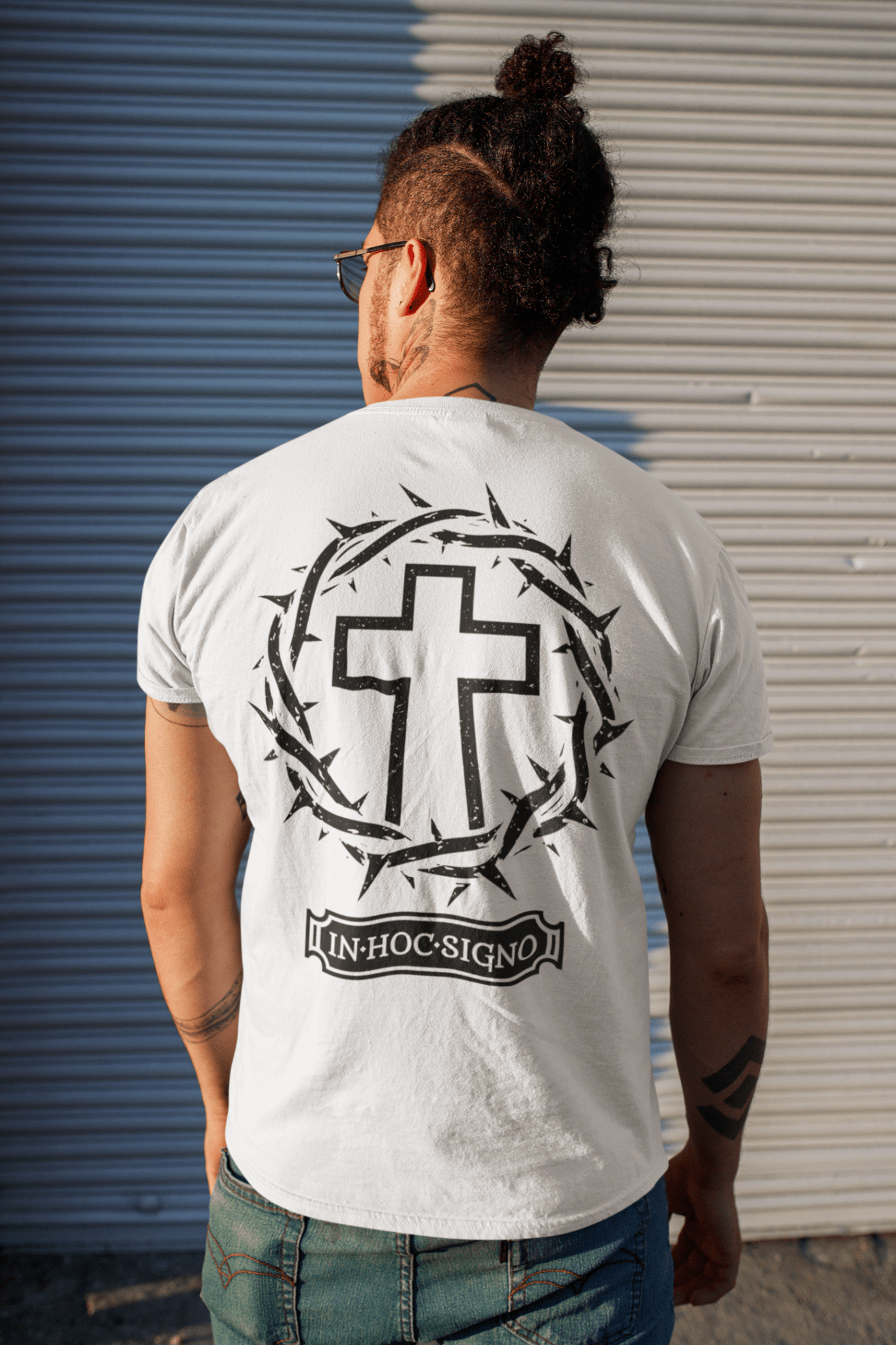 In Hoc Signo, In This Sign You Will Conquer Constantine Quote T-Shirt - Inken Image