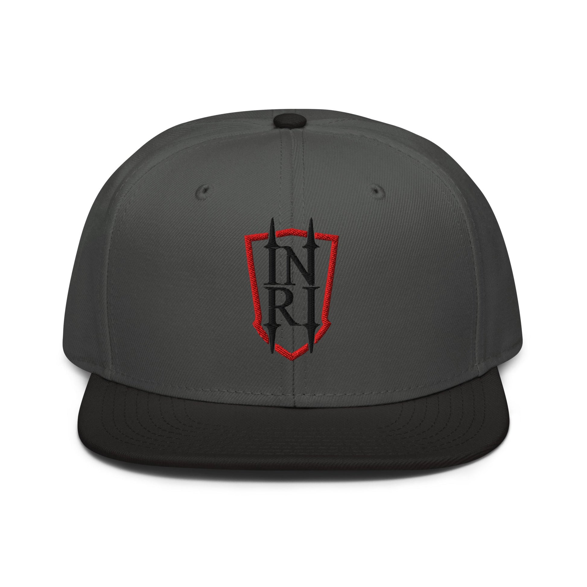 INRI Crest Flat Embroidered Snapback - Inken Image