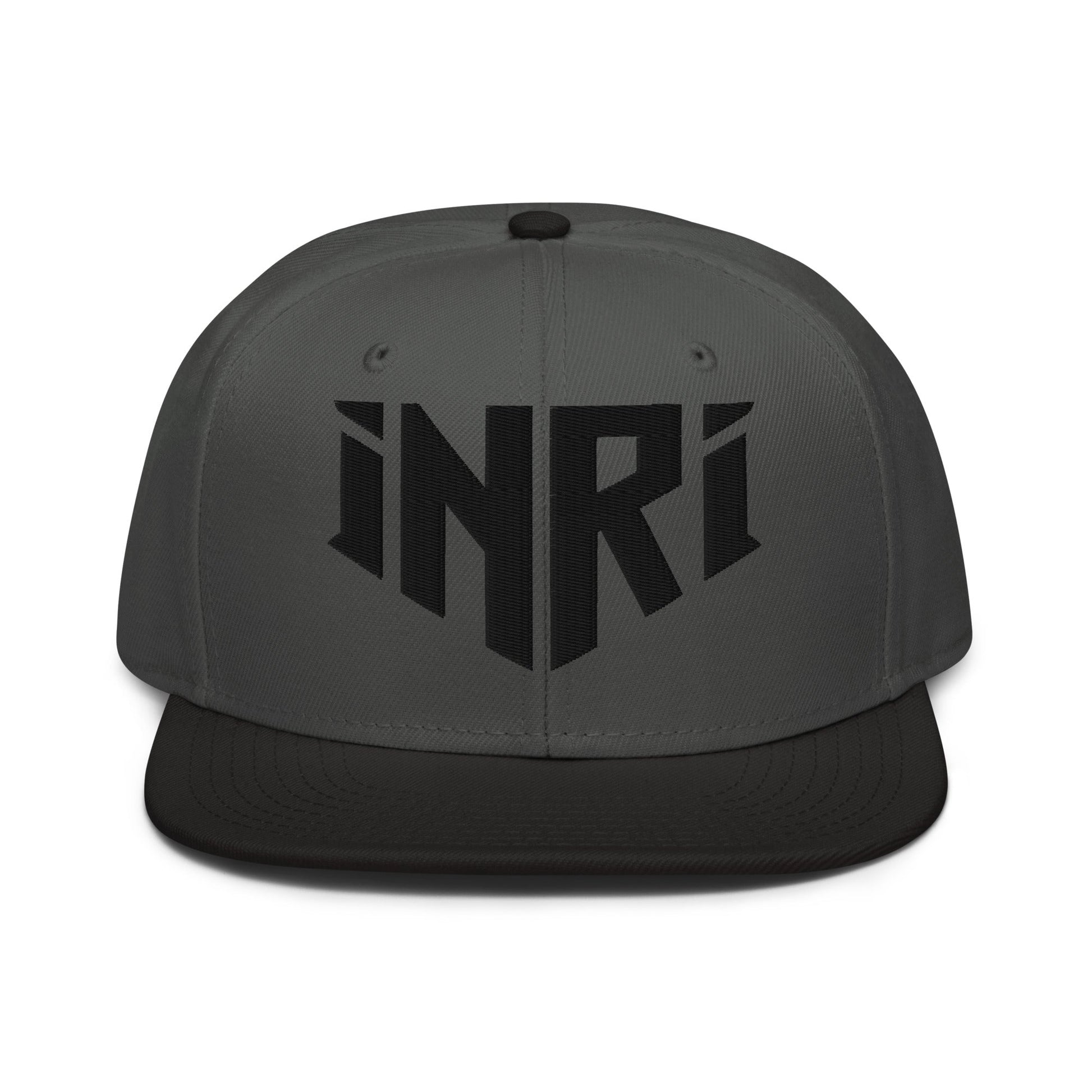 INRI Sacred Name Crest 3D Puff Embroidered Snapback - Inken Image