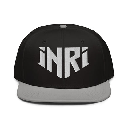 INRI Sacred Name Crest 3D Puff Embroidered Snapback - Inken Image