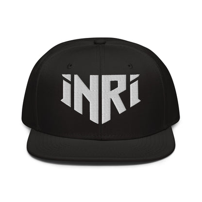INRI Sacred Name Crest 3D Puff Embroidered Snapback - Inken Image
