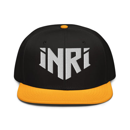 INRI Sacred Name Crest 3D Puff Embroidered Snapback - Inken Image