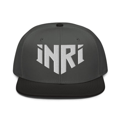 INRI Sacred Name Crest 3D Puff Embroidered Snapback - Inken Image