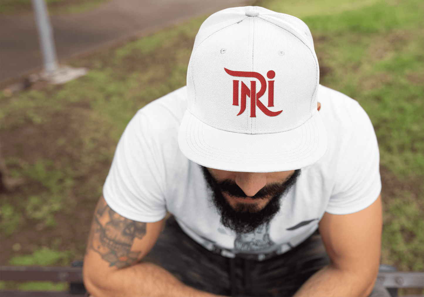 INRI Sacred Name Stylized 3D Puff Embroidered Snapback - Inken Image