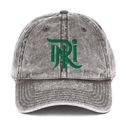 INRI Sacred Name Stylized 3D Puff Embroidered Vintage Cotton Twill Cap - Inken Image