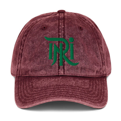 INRI Sacred Name Stylized 3D Puff Embroidered Vintage Cotton Twill Cap - Inken Image