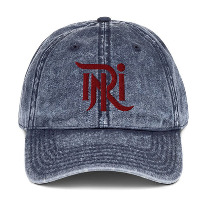 INRI Sacred Name Stylized 3D Puff Embroidered Vintage Cotton Twill Cap - Inken Image