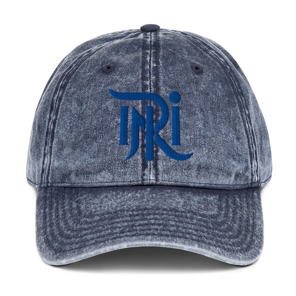 INRI Sacred Name Stylized 3D Puff Embroidered Vintage Cotton Twill Cap - Inken Image