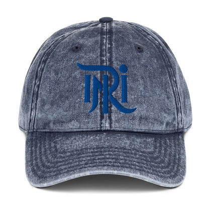 INRI Sacred Name Stylized 3D Puff Embroidered Vintage Cotton Twill Cap - Inken Image