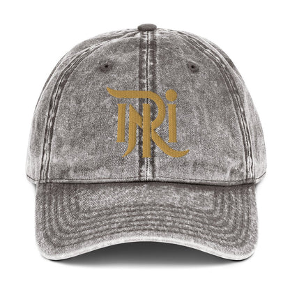 INRI Sacred Name Stylized 3D Puff Embroidered Vintage Cotton Twill Cap - Inken Image