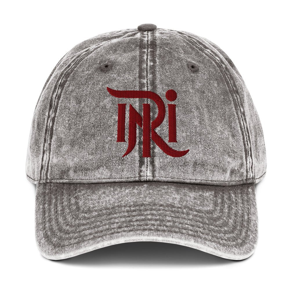 INRI Sacred Name Stylized 3D Puff Embroidered Vintage Cotton Twill Cap - Inken Image