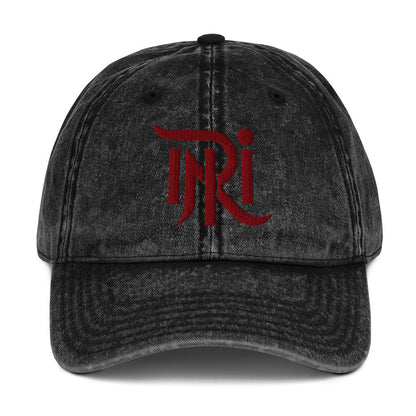INRI Sacred Name Stylized 3D Puff Embroidered Vintage Cotton Twill Cap - Inken Image