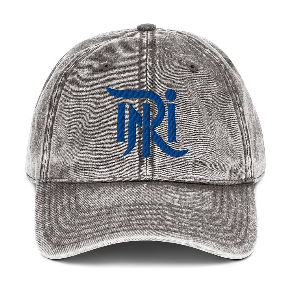 INRI Sacred Name Stylized 3D Puff Embroidered Vintage Cotton Twill Cap - Inken Image