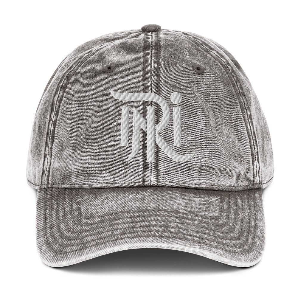INRI Sacred Name Stylized 3D Puff Embroidered Vintage Cotton Twill Cap - Inken Image
