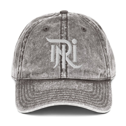 INRI Sacred Name Stylized 3D Puff Embroidered Vintage Cotton Twill Cap - Inken Image