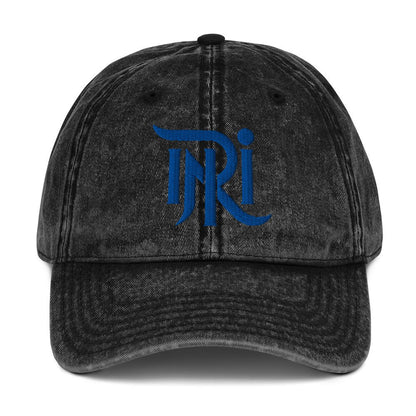 INRI Sacred Name Stylized 3D Puff Embroidered Vintage Cotton Twill Cap - Inken Image