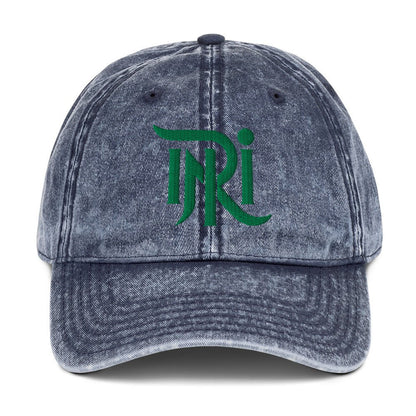 INRI Sacred Name Stylized 3D Puff Embroidered Vintage Cotton Twill Cap - Inken Image