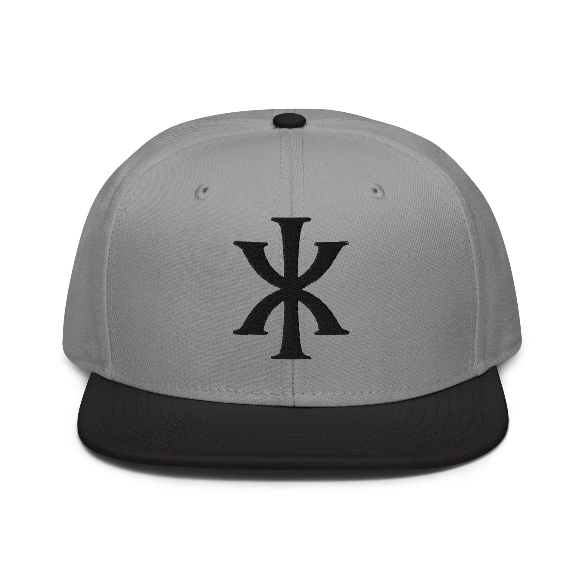 IX "Jesus Christ" Greek Christogram, Christian Snapback Hat 3D Puff Embroidery - Inken Image