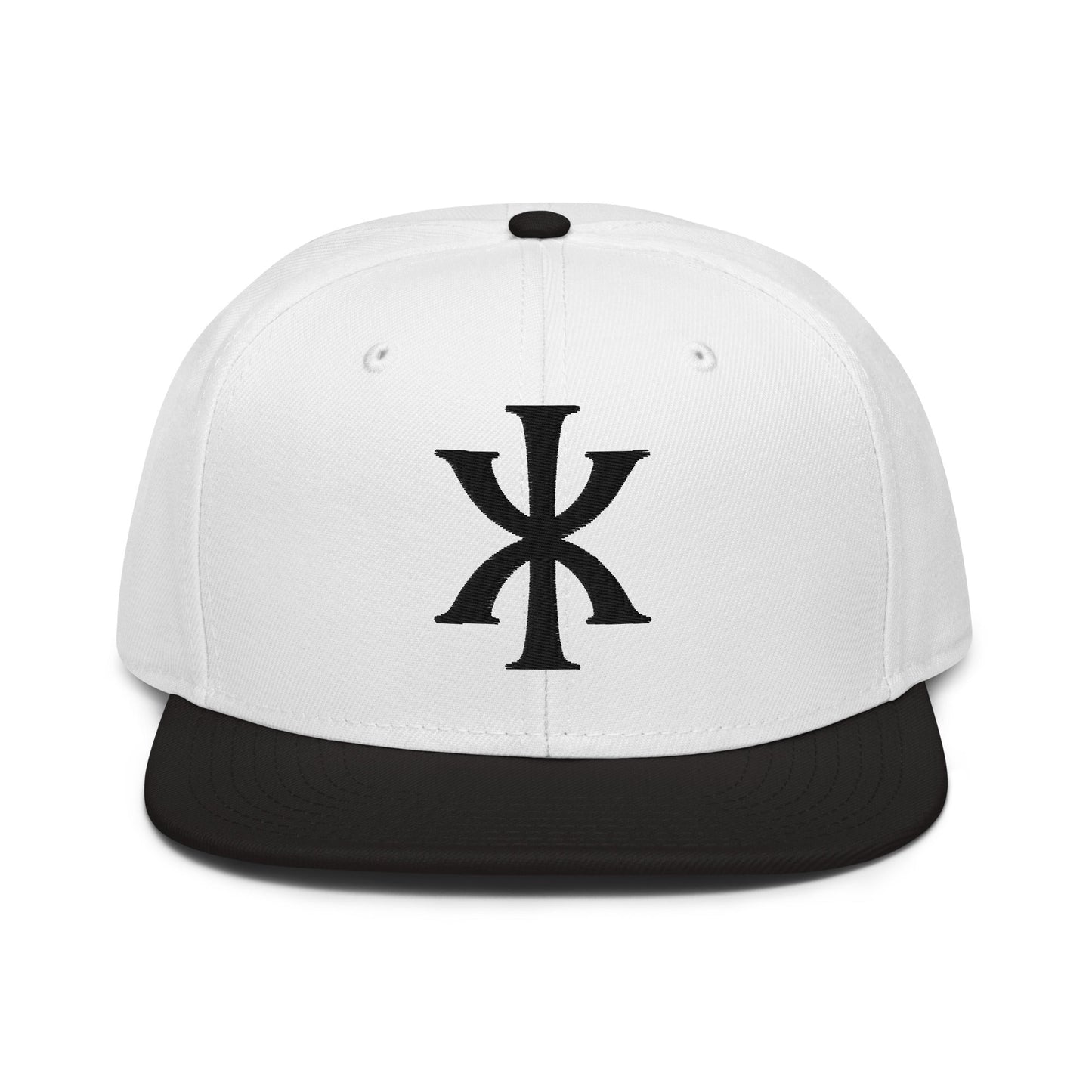 IX "Jesus Christ" Greek Christogram, Christian Snapback Hat 3D Puff Embroidery - Inken Image