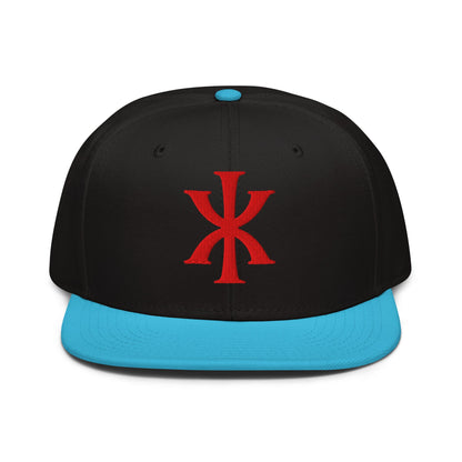 IX "Jesus Christ" Greek Christogram, Christian Snapback Hat 3D Puff Embroidery - Inken Image