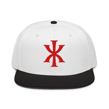 IX "Jesus Christ" Greek Christogram, Christian Snapback Hat 3D Puff Embroidery - Inken Image