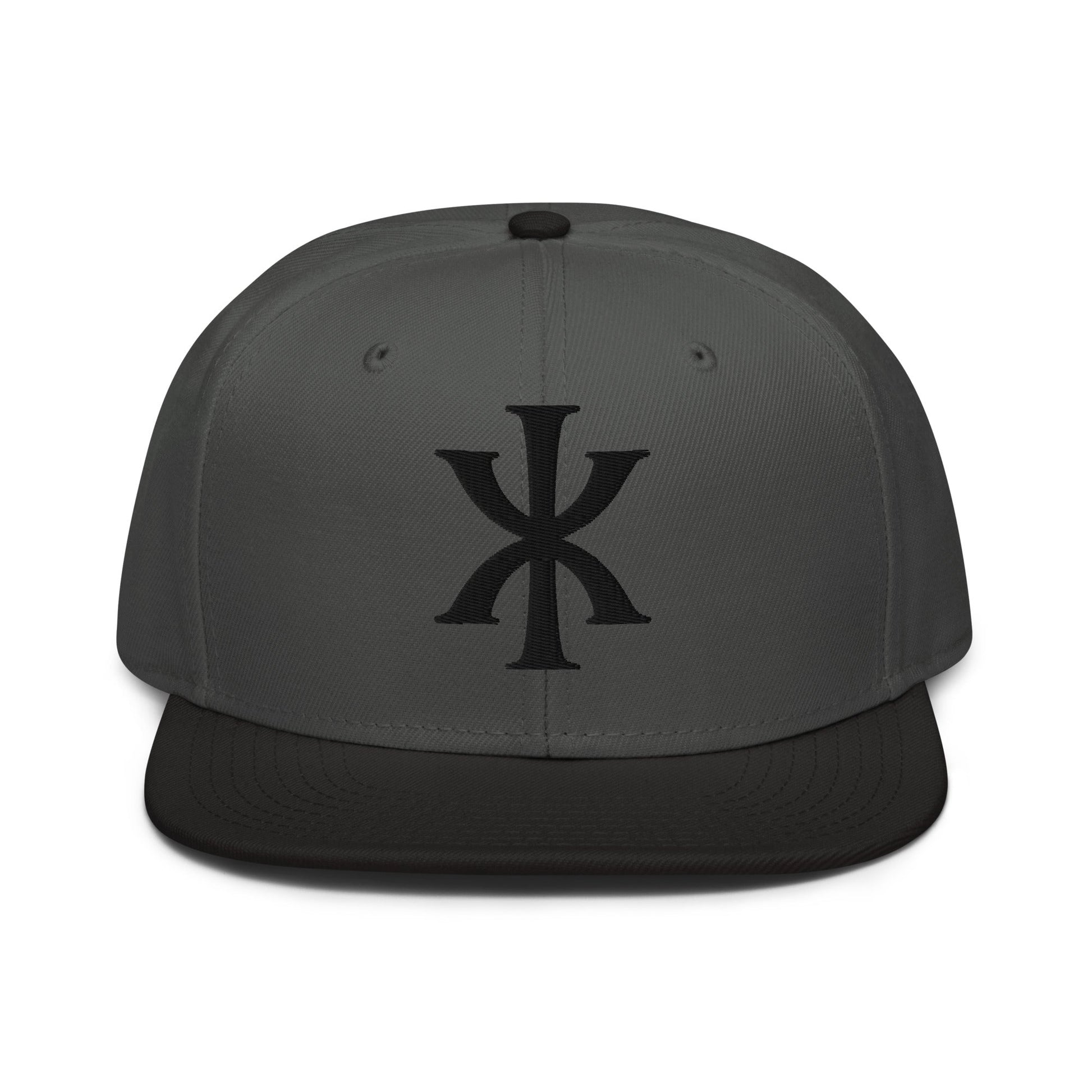 IX "Jesus Christ" Greek Christogram, Christian Snapback Hat 3D Puff Embroidery - Inken Image