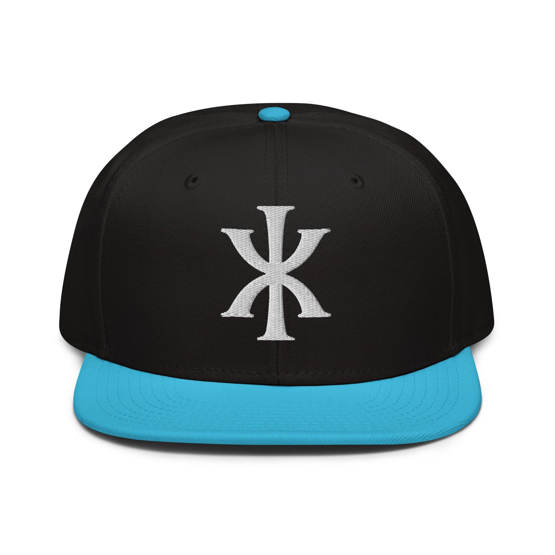 IX "Jesus Christ" Greek Christogram, Christian Snapback Hat 3D Puff Embroidery - Inken Image
