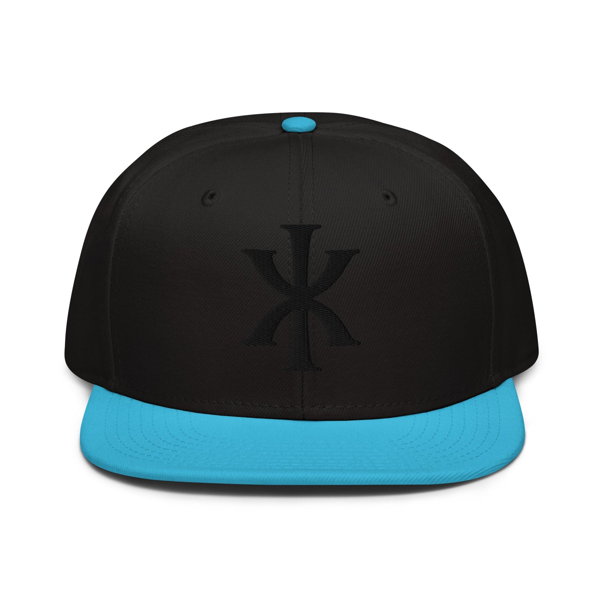 IX "Jesus Christ" Greek Christogram, Christian Snapback Hat 3D Puff Embroidery - Inken Image