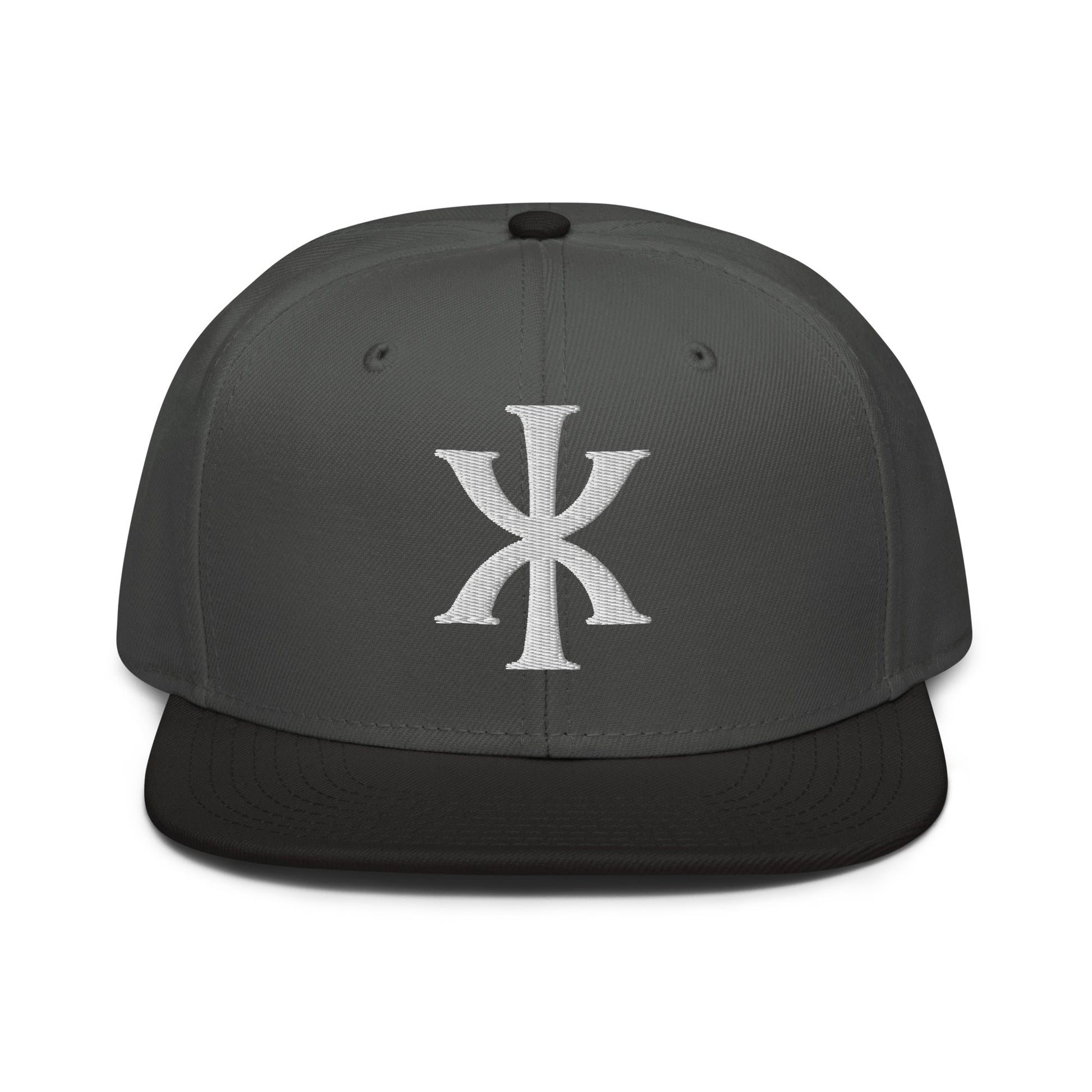 IX "Jesus Christ" Greek Christogram, Christian Snapback Hat 3D Puff Embroidery - Inken Image