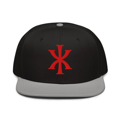 IX "Jesus Christ" Greek Christogram, Christian Snapback Hat 3D Puff Embroidery - Inken Image
