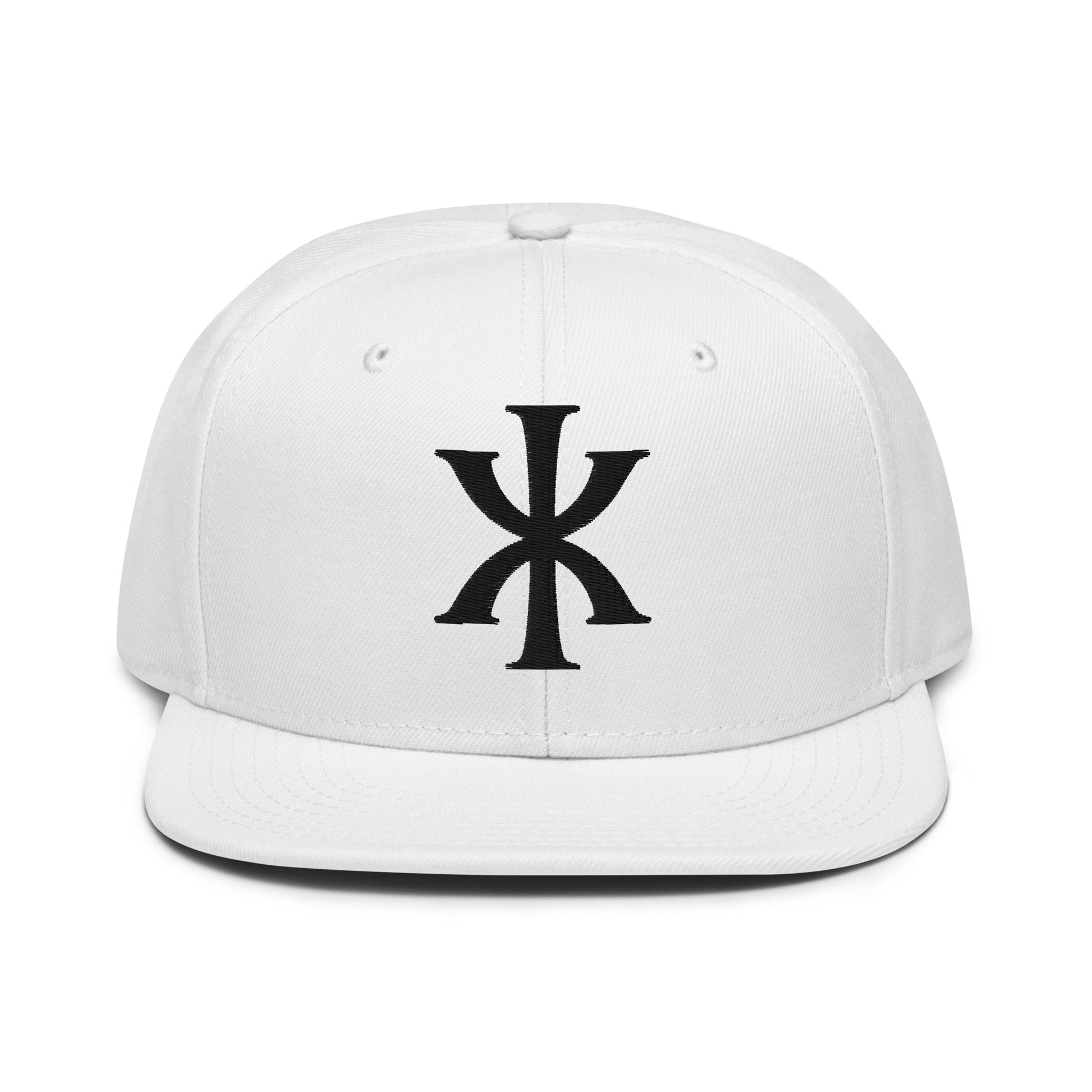 IX "Jesus Christ" Greek Christogram, Christian Snapback Hat 3D Puff Embroidery - Inken Image