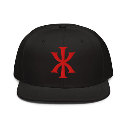 IX "Jesus Christ" Greek Christogram, Christian Snapback Hat 3D Puff Embroidery - Inken Image