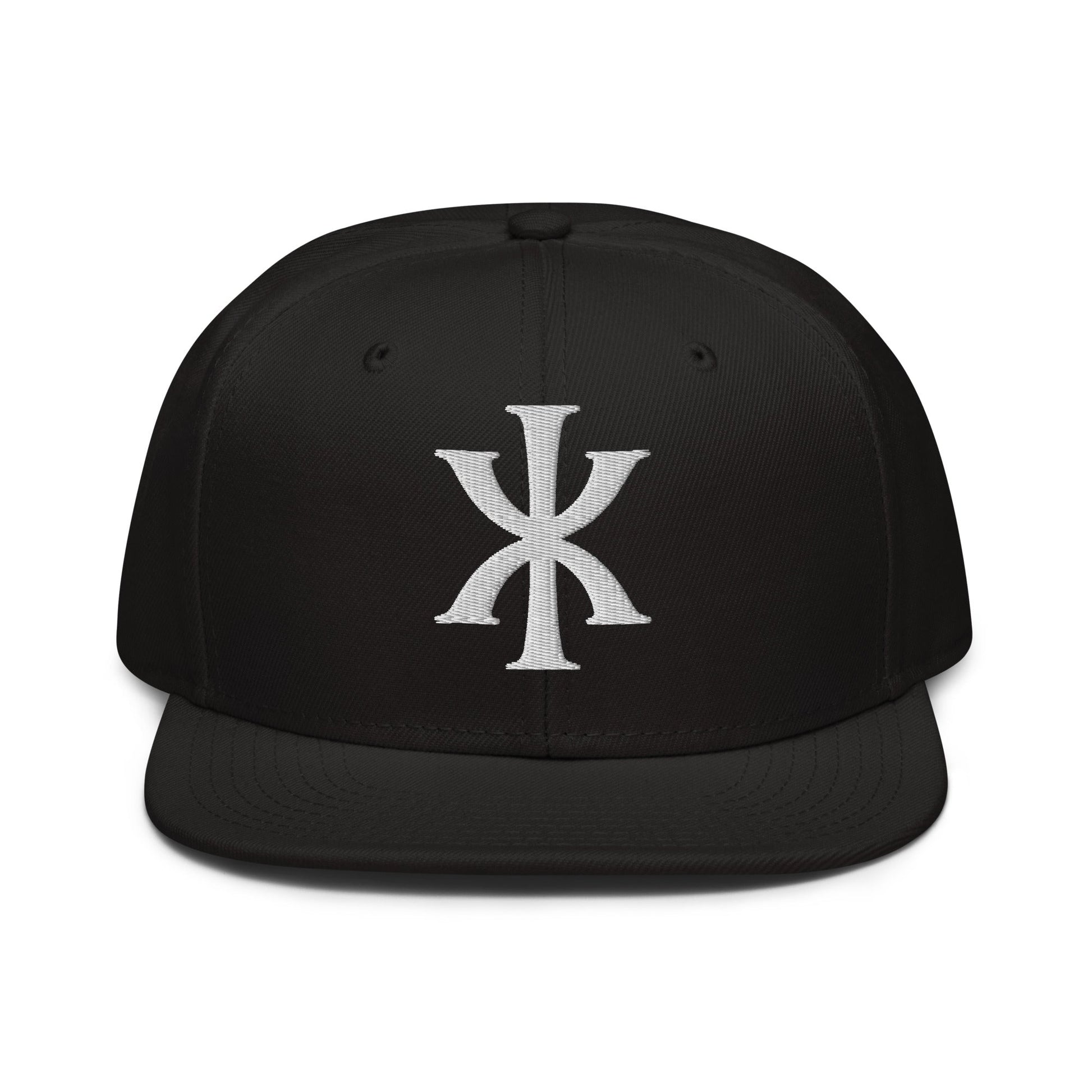 IX "Jesus Christ" Greek Christogram, Christian Snapback Hat 3D Puff Embroidery - Inken Image