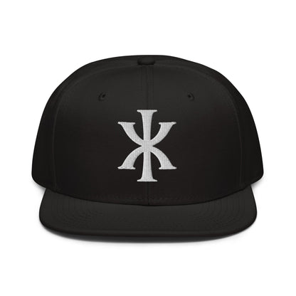 IX "Jesus Christ" Greek Christogram, Christian Snapback Hat 3D Puff Embroidery - Inken Image
