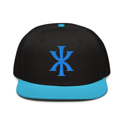 IX "Jesus Christ" Greek Christogram, Christian Snapback Hat 3D Puff Embroidery - Inken Image
