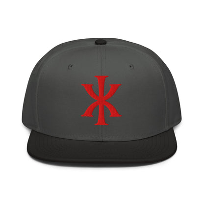 IX "Jesus Christ" Greek Christogram, Christian Snapback Hat 3D Puff Embroidery - Inken Image