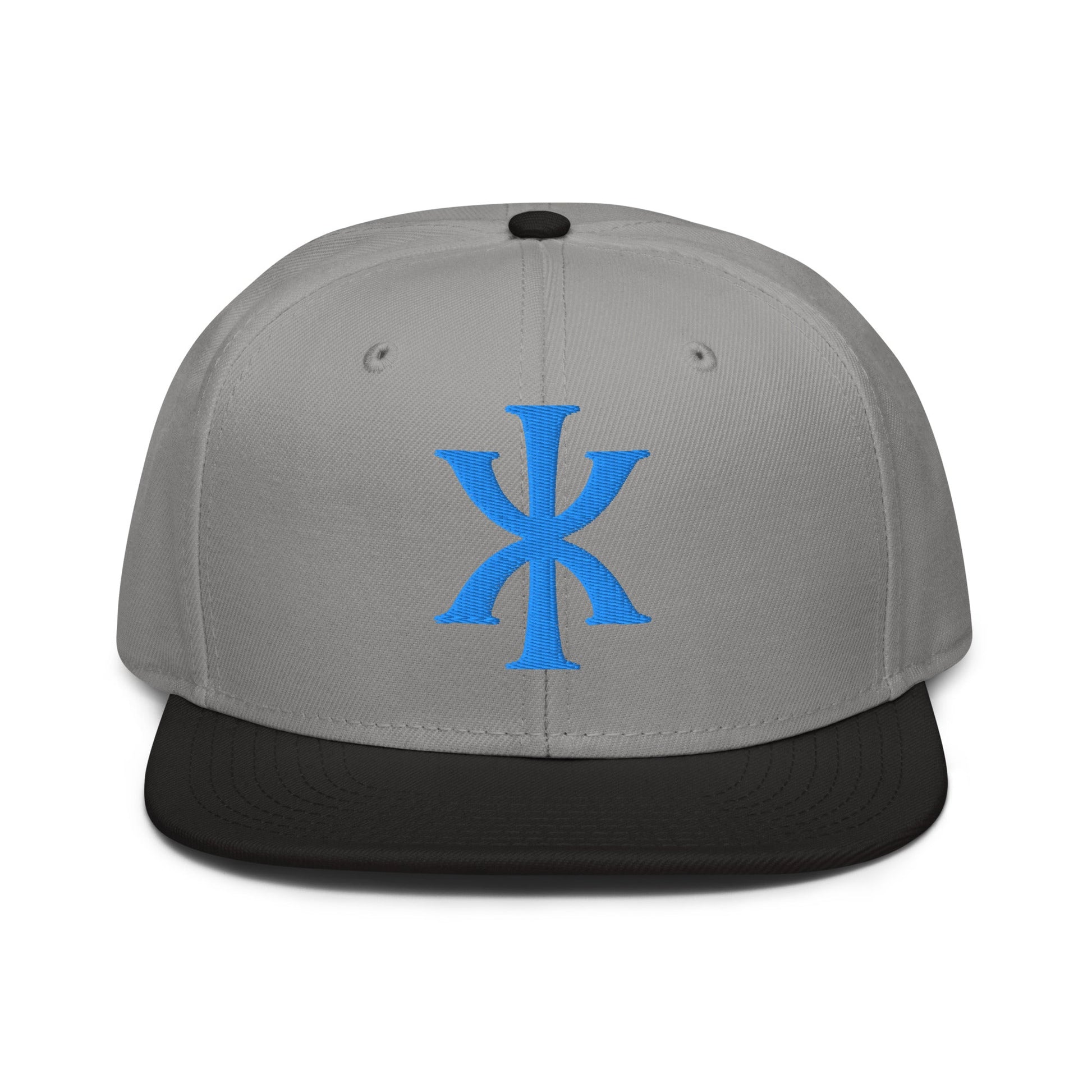 IX "Jesus Christ" Greek Christogram, Christian Snapback Hat 3D Puff Embroidery - Inken Image