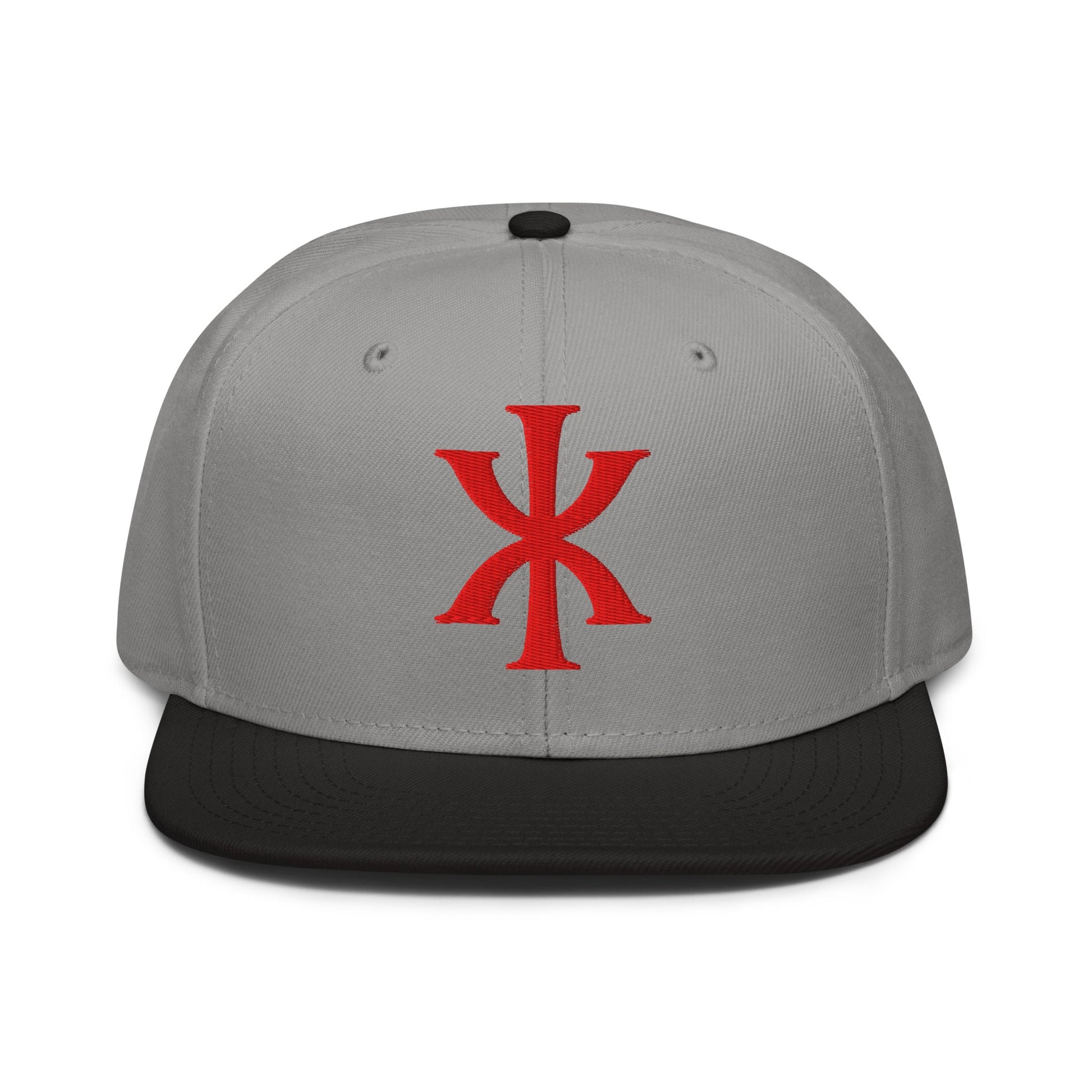 IX "Jesus Christ" Greek Christogram, Christian Snapback Hat 3D Puff Embroidery - Inken Image