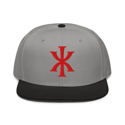 IX "Jesus Christ" Greek Christogram, Christian Snapback Hat 3D Puff Embroidery - Inken Image