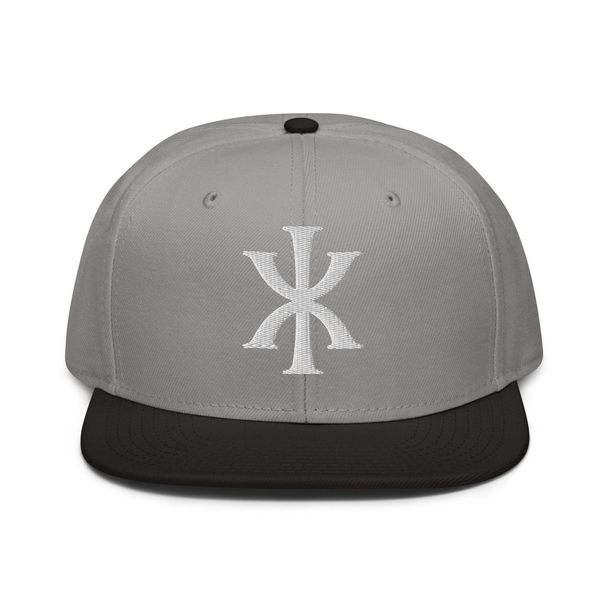 IX "Jesus Christ" Greek Christogram, Christian Snapback Hat 3D Puff Embroidery - Inken Image