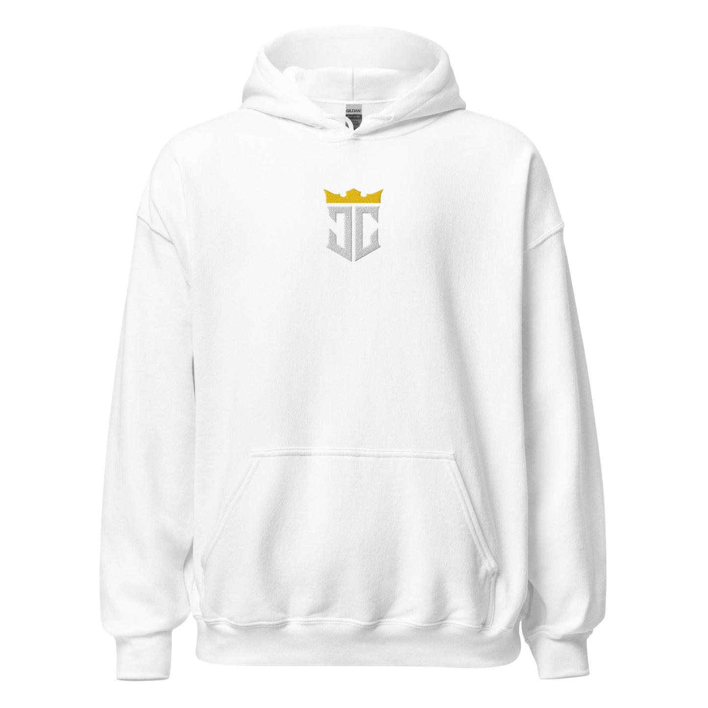 JC Emblem Jesus Christ Is King Embroidered Hoodie - Inken Image