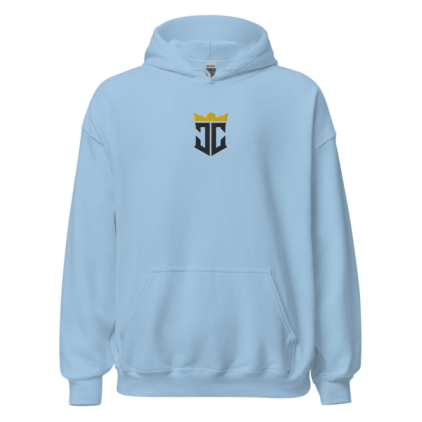 JC Emblem Jesus Christ Is King Embroidered Hoodie - Inken Image