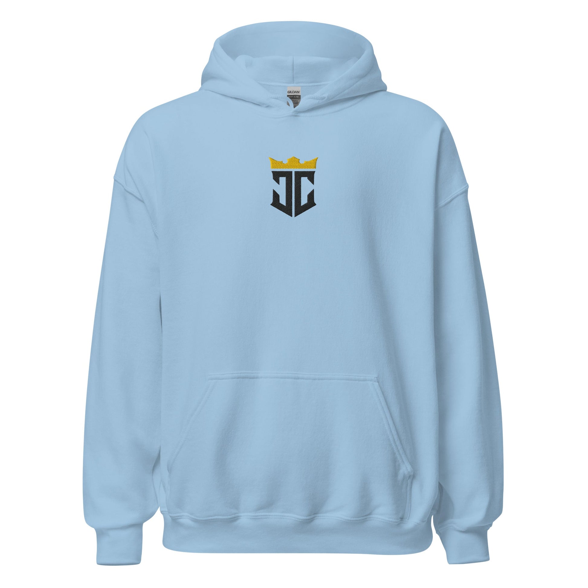 JC Emblem Jesus Christ Is King Embroidered Hoodie - Inken Image