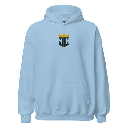 JC Emblem Jesus Christ Is King Embroidered Hoodie - Inken Image