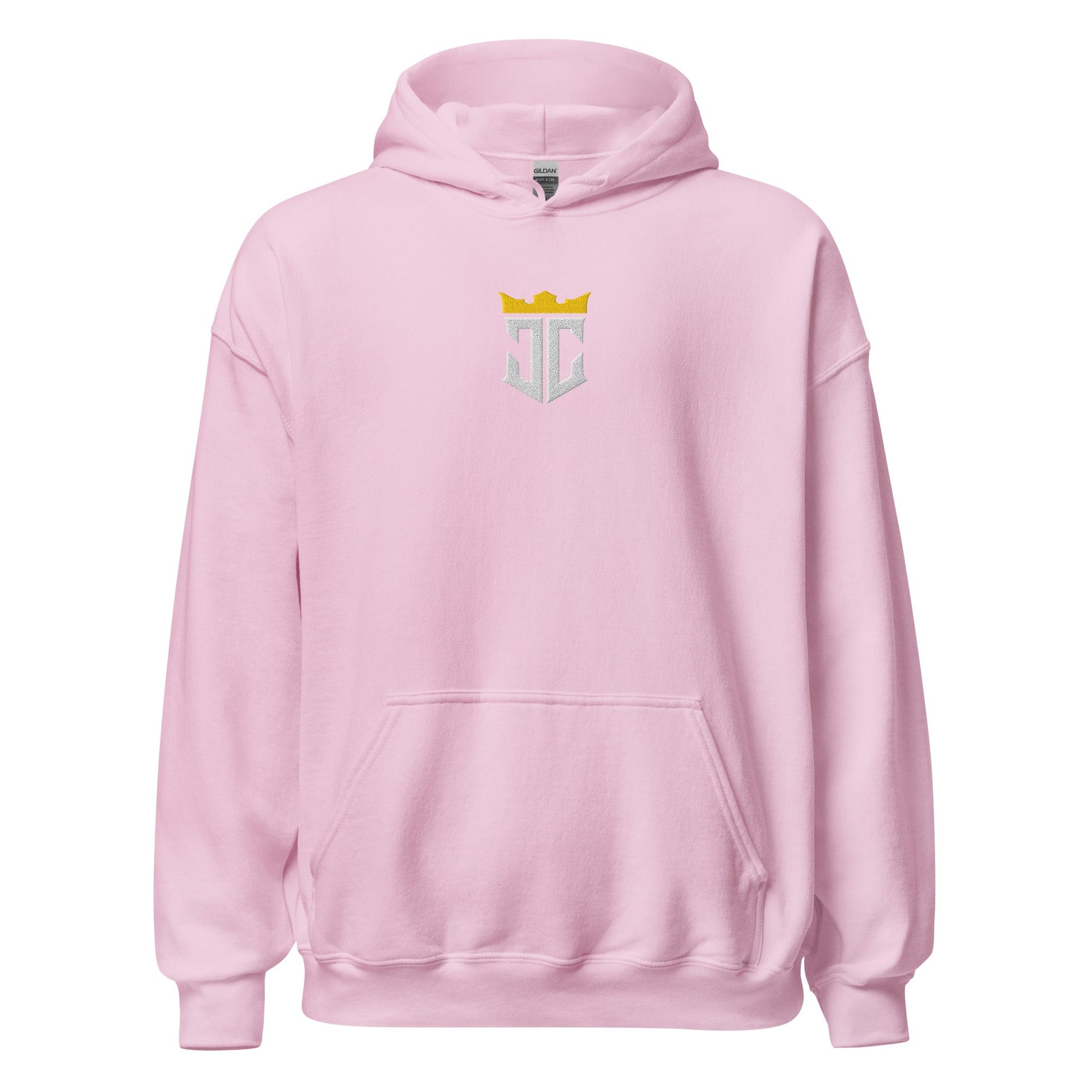 JC Emblem Jesus Christ Is King Embroidered Hoodie - Inken Image