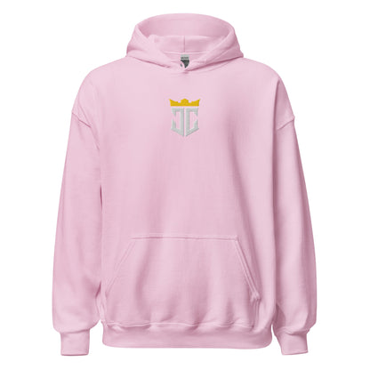 JC Emblem Jesus Christ Is King Embroidered Hoodie - Inken Image