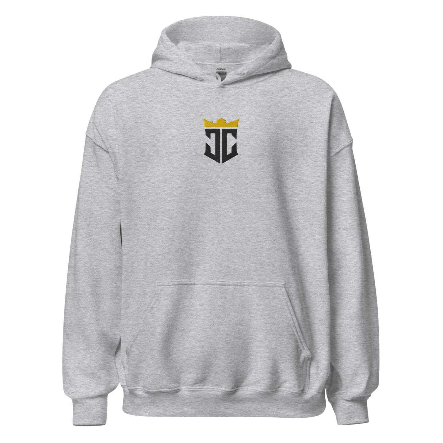 JC Emblem Jesus Christ Is King Embroidered Hoodie - Inken Image